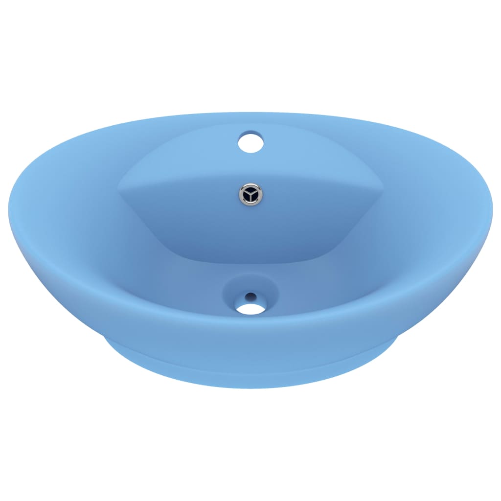 Lavabo De Ba O Moderno Lavabo Lujoso Con Rebosadero Cer Mica Azul