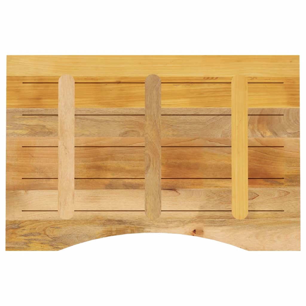 Maison Exclusive - Dessus de bureau avec courbe 90x60x2,5 cm manguier massif brut - 5