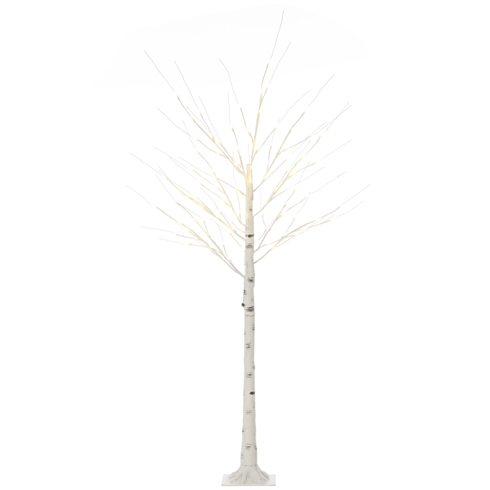 Árbol artificial de abedul con iluminación LED blanco cálido, corteza ...