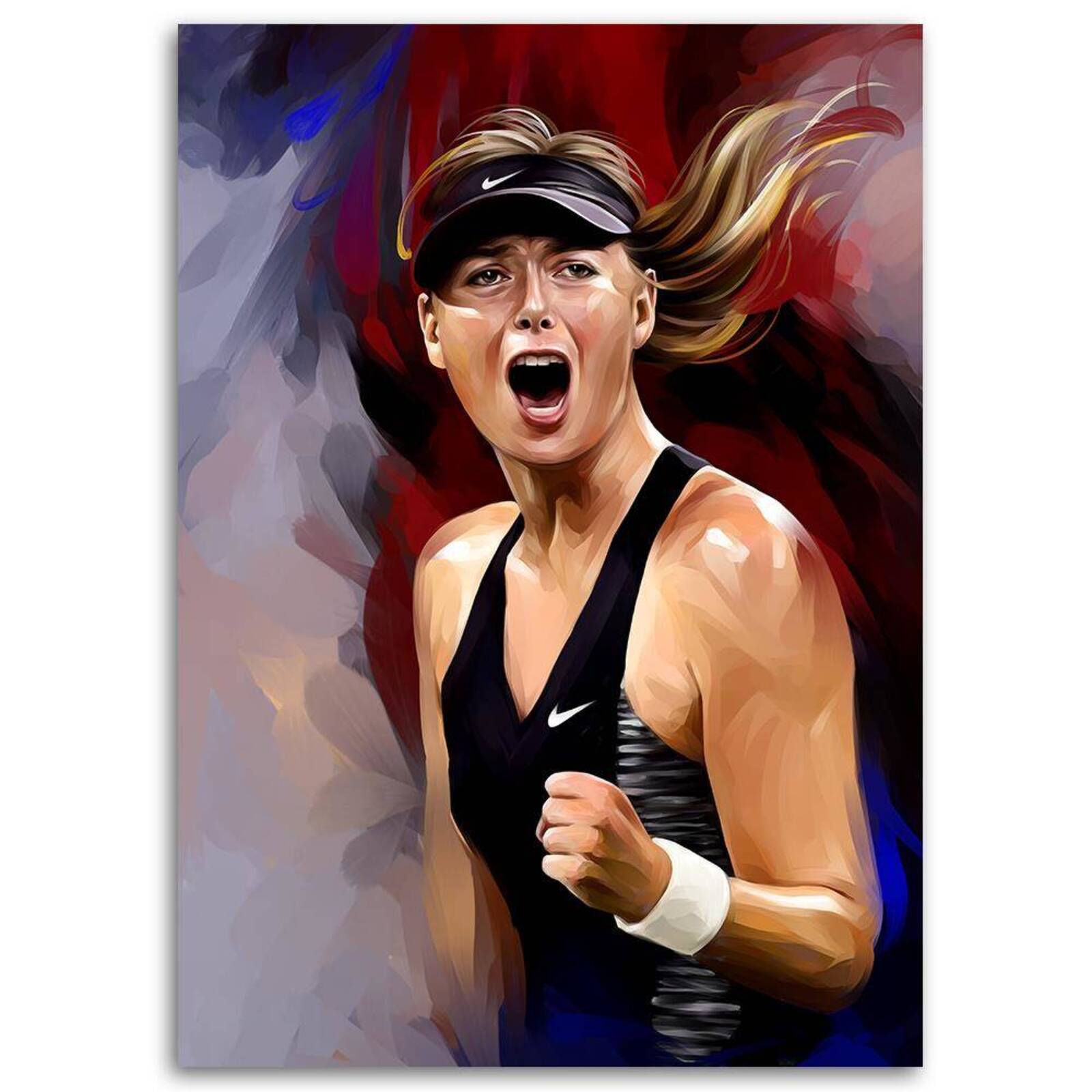 Tableau tennis portrait de Maria Sharapova - 50 x 70 cm - 2