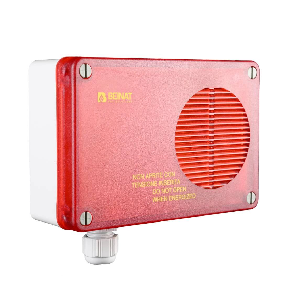 Syrena migająca do instalacji gazowej z timerem 24 VDC IP54 FS024M - Beinat