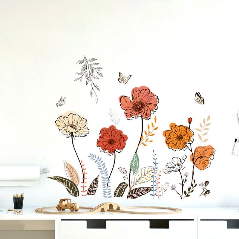Amimagen Adesivi Murali Decorativi Con Foglie Verdi - 2 Pezzi, Rimovibili E Impermeabili, 90x30 Cm - 2