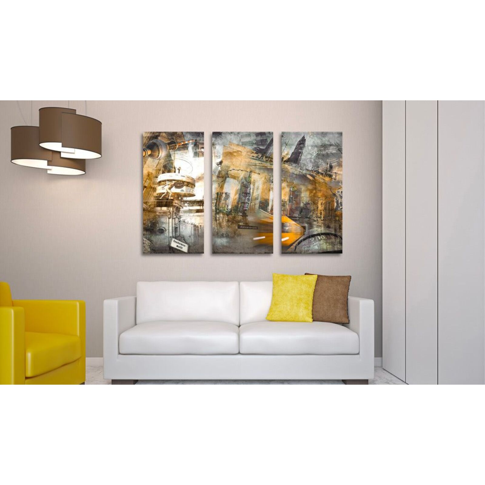 Tableau berlin - architecture (orange) - 120 x 80 cm - 2