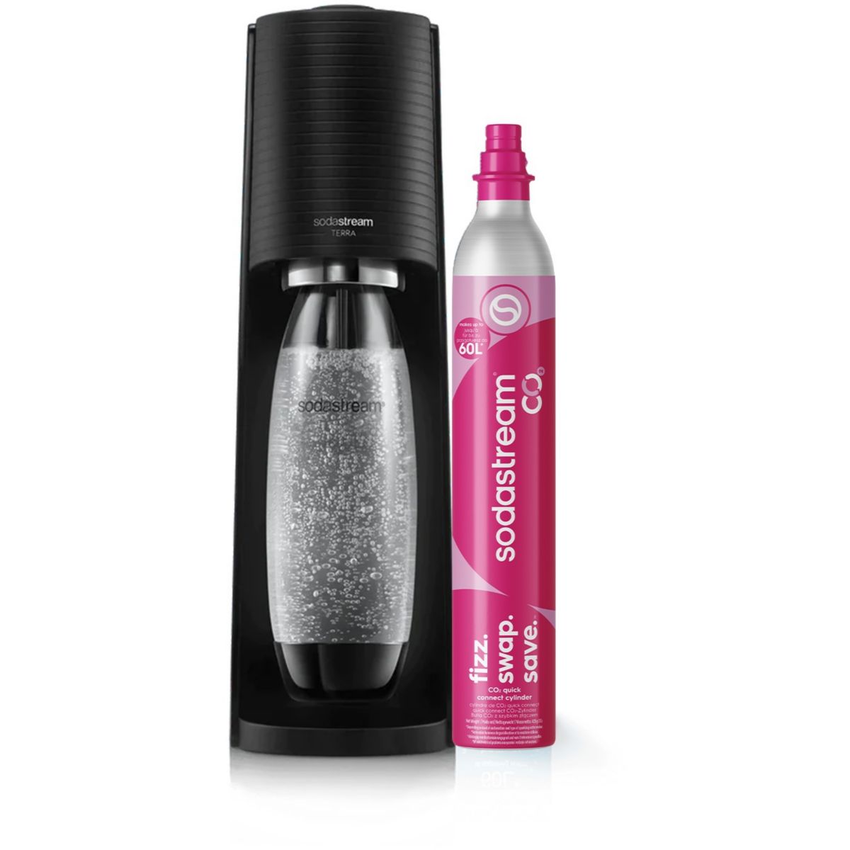 MediaMarkt Sodastream Máquina Gasificadora De Agua, Terra Starter Pack, Botella 1 L, Conexión Rápida Co2 (Quick Connect), Comodidad Inalámbrica - Imagen 4
