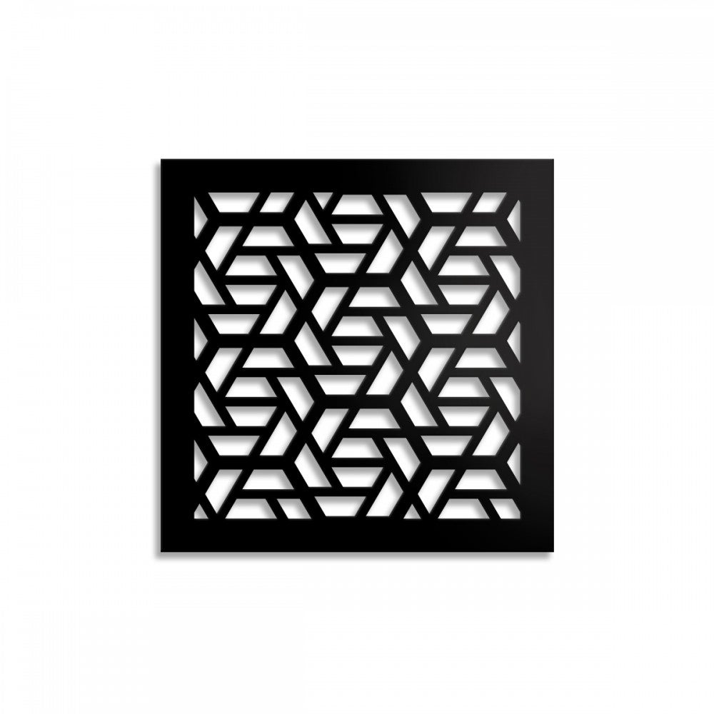 RHOMBUS - Panel perforowany z PVC - Czarny Parasol przeciwsłoneczny 73x73 cm Grubość 1 cm