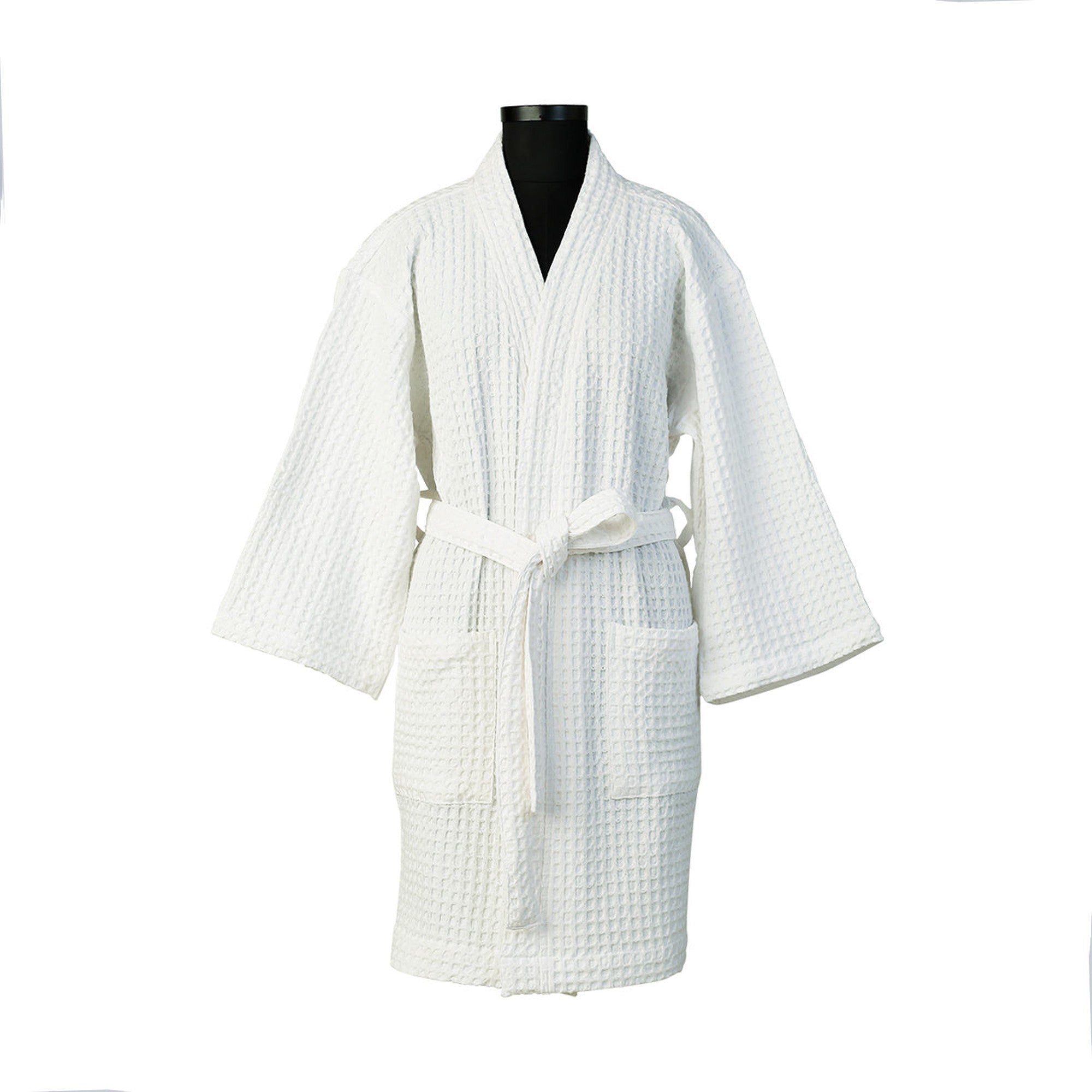 Pur coton gaufré imprimé à la main maison de bain Kimono d'été | Robe de plage florale spa | Floraison printanière blanche Jardin botanique, fleur - France