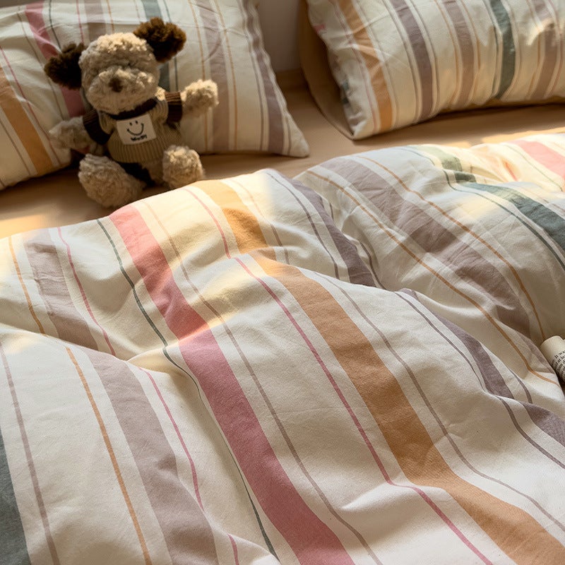 Ensemble de literie 3 pièces pour lit de 1,2 m (housse de couette 150 x 200 cm, feuille de lit 160 x 230 cm, 1 housse d'oreiller 48 x 74 cm) - 5