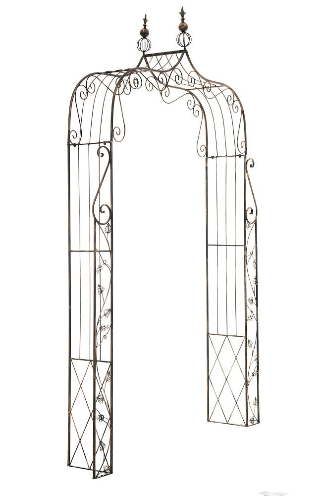 Arco Per Rose In Metallo Con Cancelletto Relaxdays - Verde, 215x115x43 Cm, Sostegno Per Rampicanti