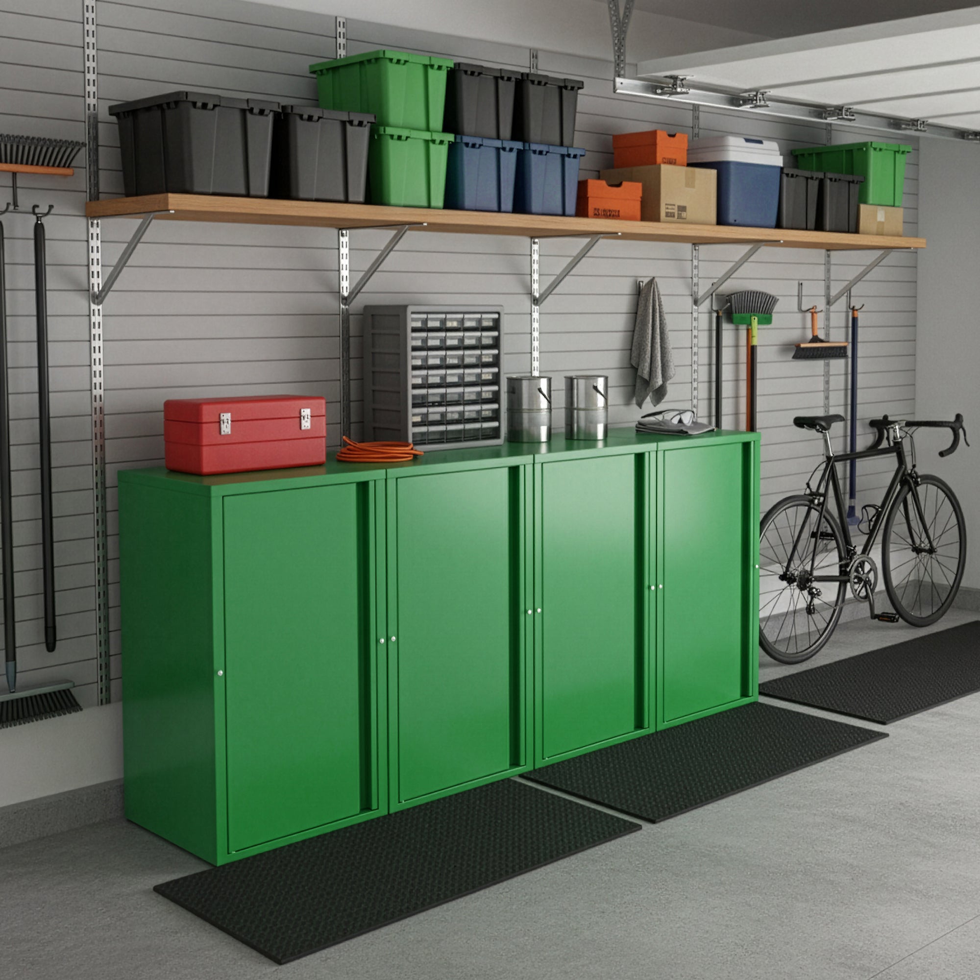 Armoire métallique Burlöv acier 88 x 40 x 35 cm vert pomme [en.casa] - 3