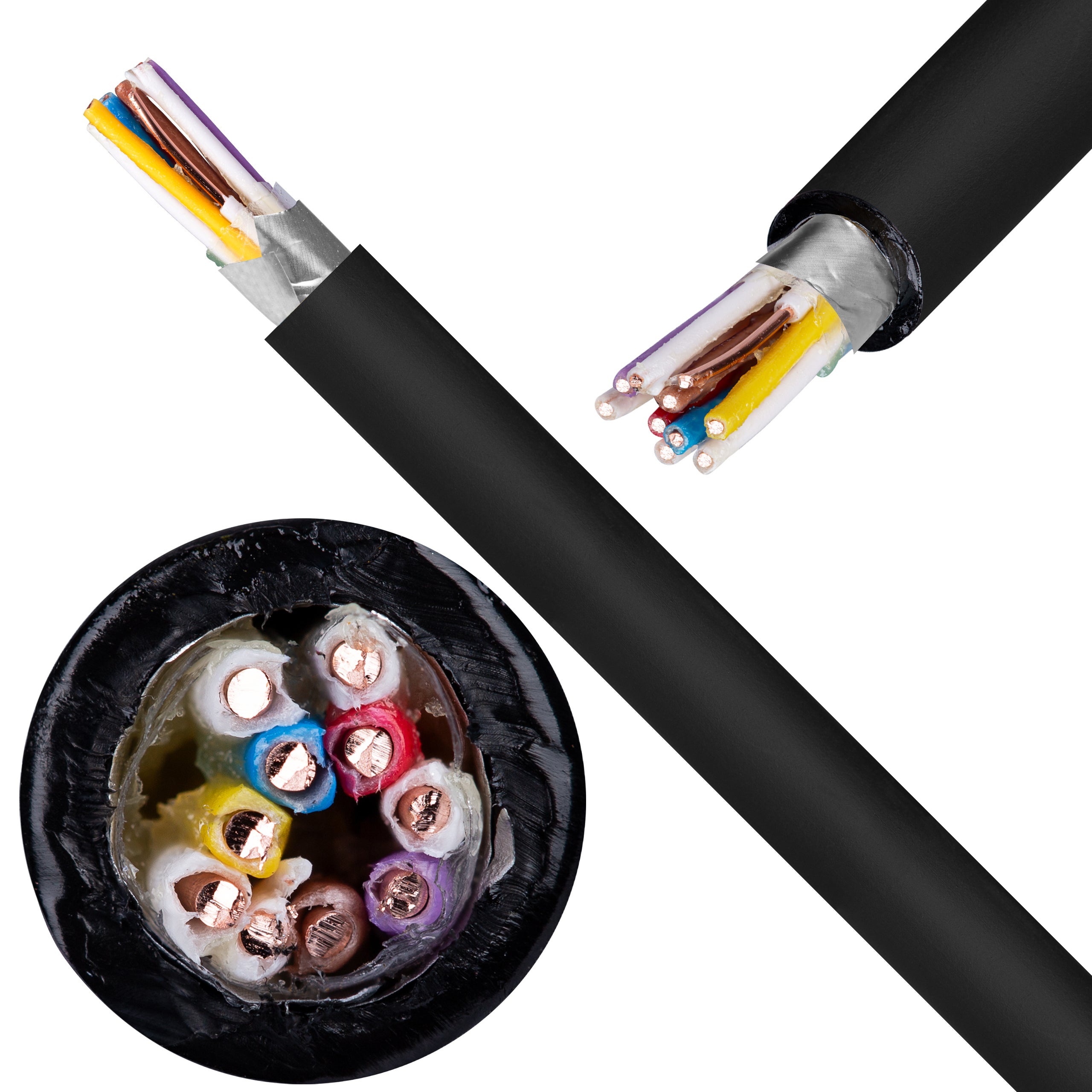 Kabel telekomunikacyjny miejscowy XzTKMXpw 5x2x0,5mm czarny parowany ziemny żelowany drut Bitner 50m