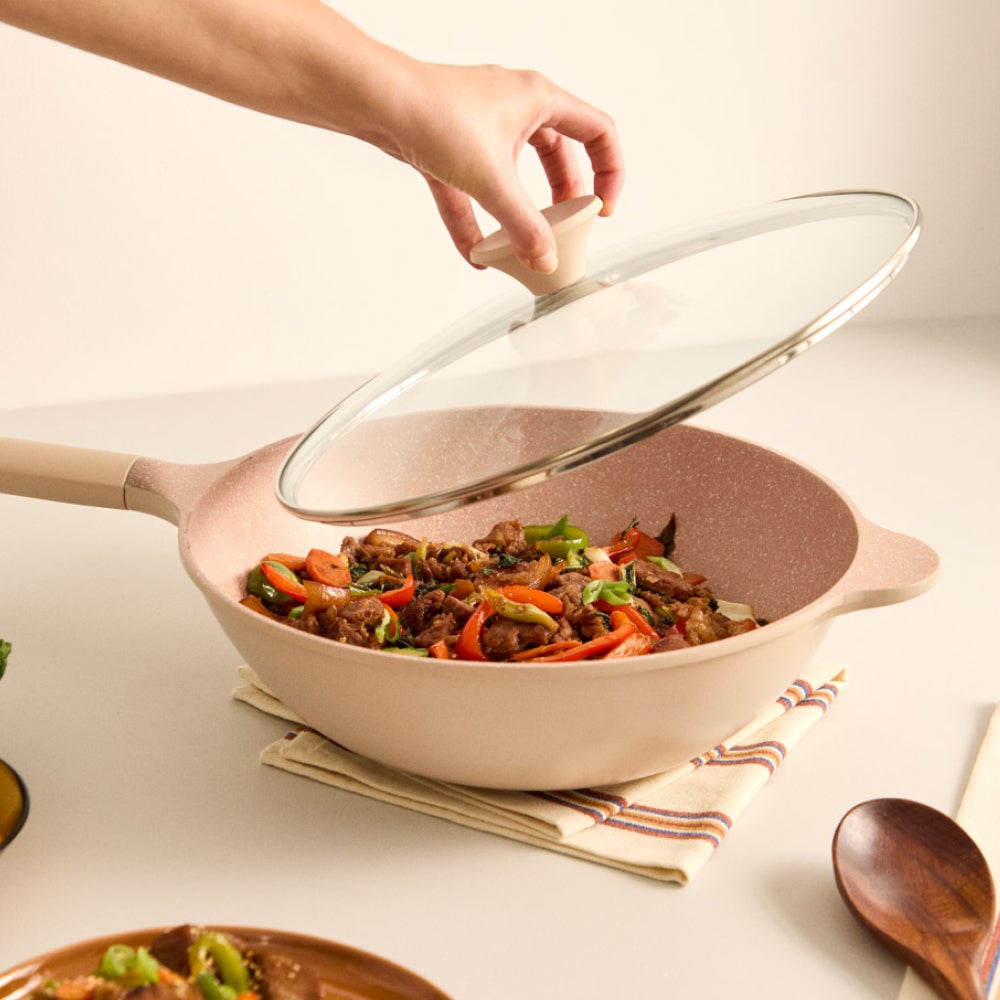 CREATE - WOK STUDIO - Wok z odlewanego aluminium z powłoką ceramiczną - Sable