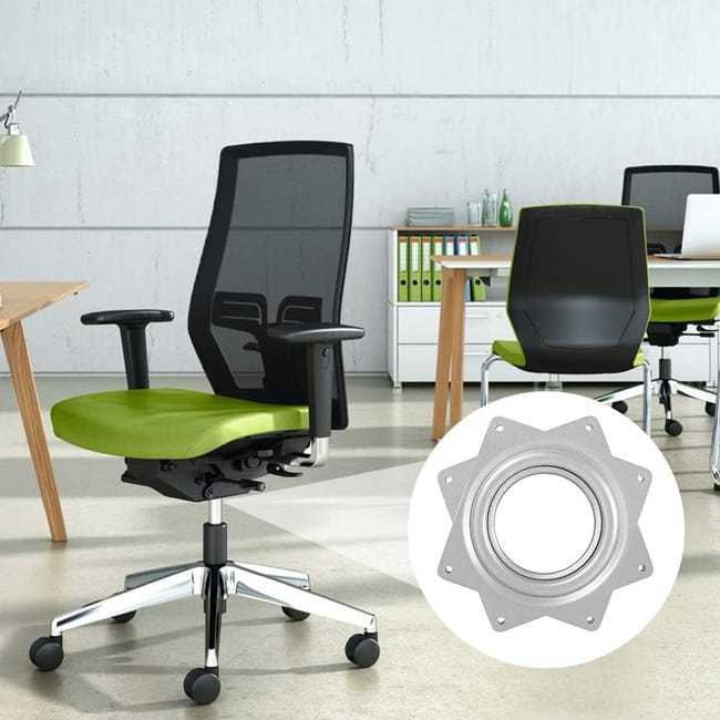 4 Quadrato Svolta Piastra Girevole Metallo Pigro Susan Con Vassoio Tourne-disque TV Rack Strumento Per Ufficio - Foto 8