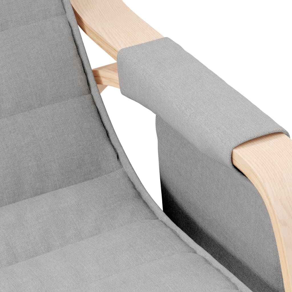 Chaise à bascule | Rocking chair | Fauteuil à bascule Gris clair Tissu938912 - 6