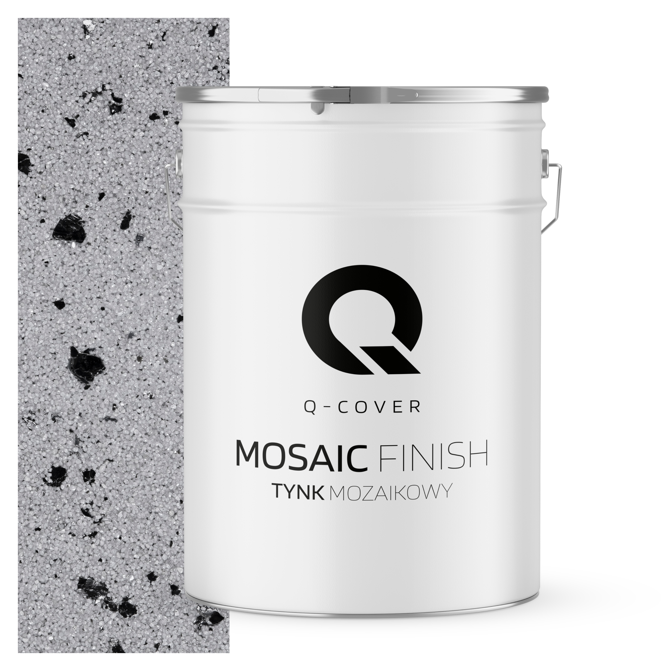 Tynk Mozaikowy Q-Cover Szary z czarną miką M04 25KG
