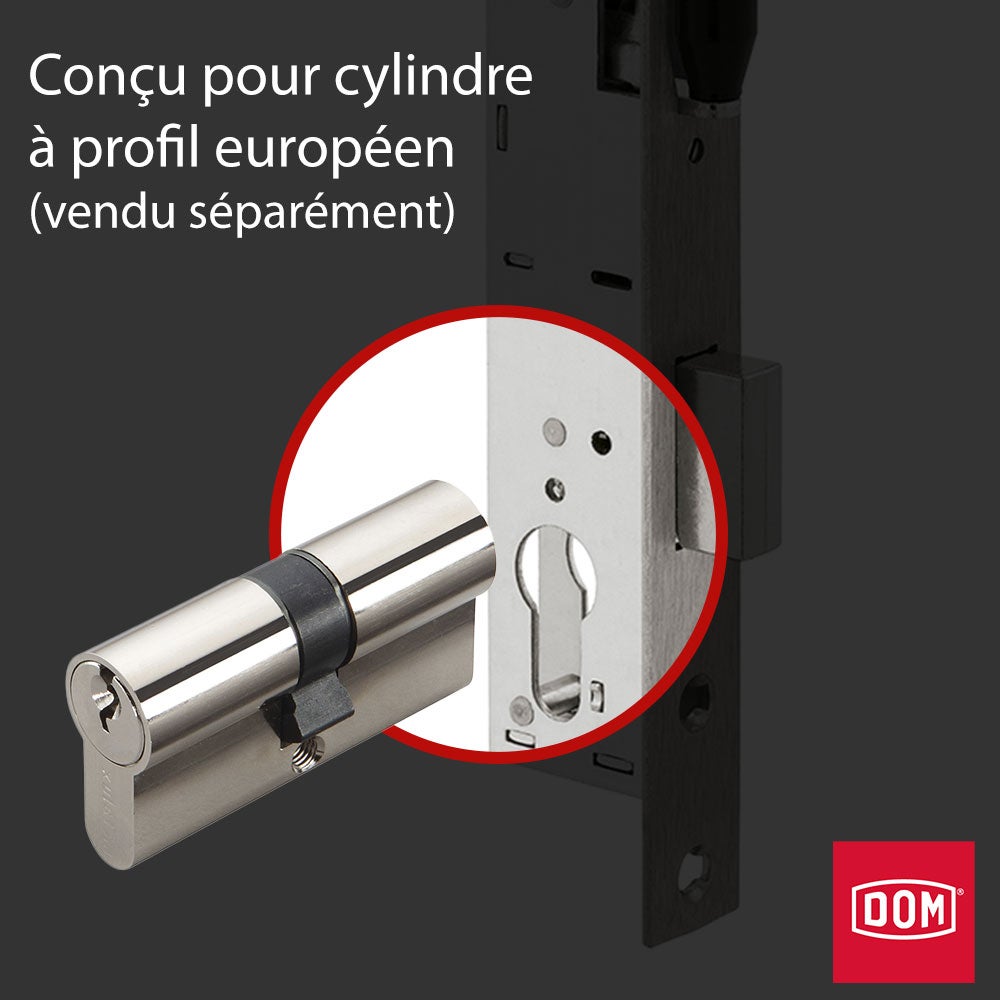 Serrure monopoint à larder profil étroit pêne dormant et rouleau Série 880 largeur 39mm 92MTX METALUX F188390000 - 3