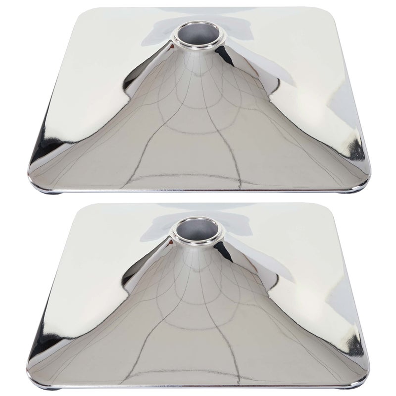 Zestaw 2 nóżek Nóżka do stołka barowego Stołek barowy Krzesło obrotowe Krzesło do jadalni, prostokątne, chromowane Ø 37,5 cm