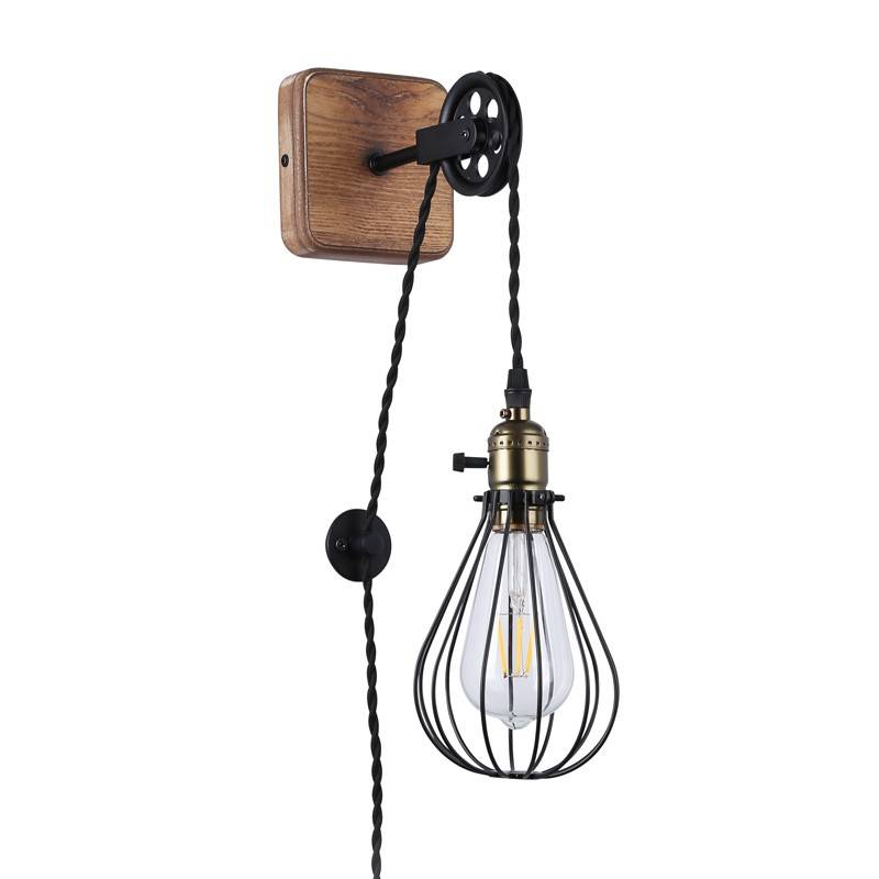 Lampe murale vintage "PENDOL" avec prise Leroy Merlin