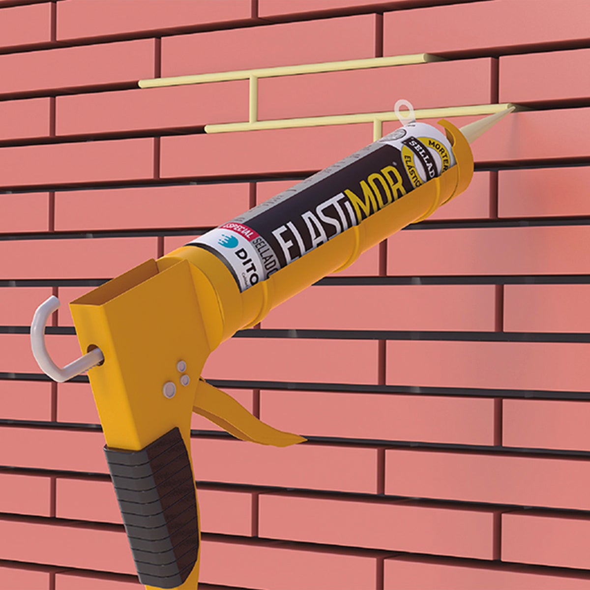 ELASTIMOR Mortier d'étanchéité, Ciment Express, Imperméable, pour taping, grouting, scellement, jointoiement, réparations, Tube 310 ml x1, Gris - 3