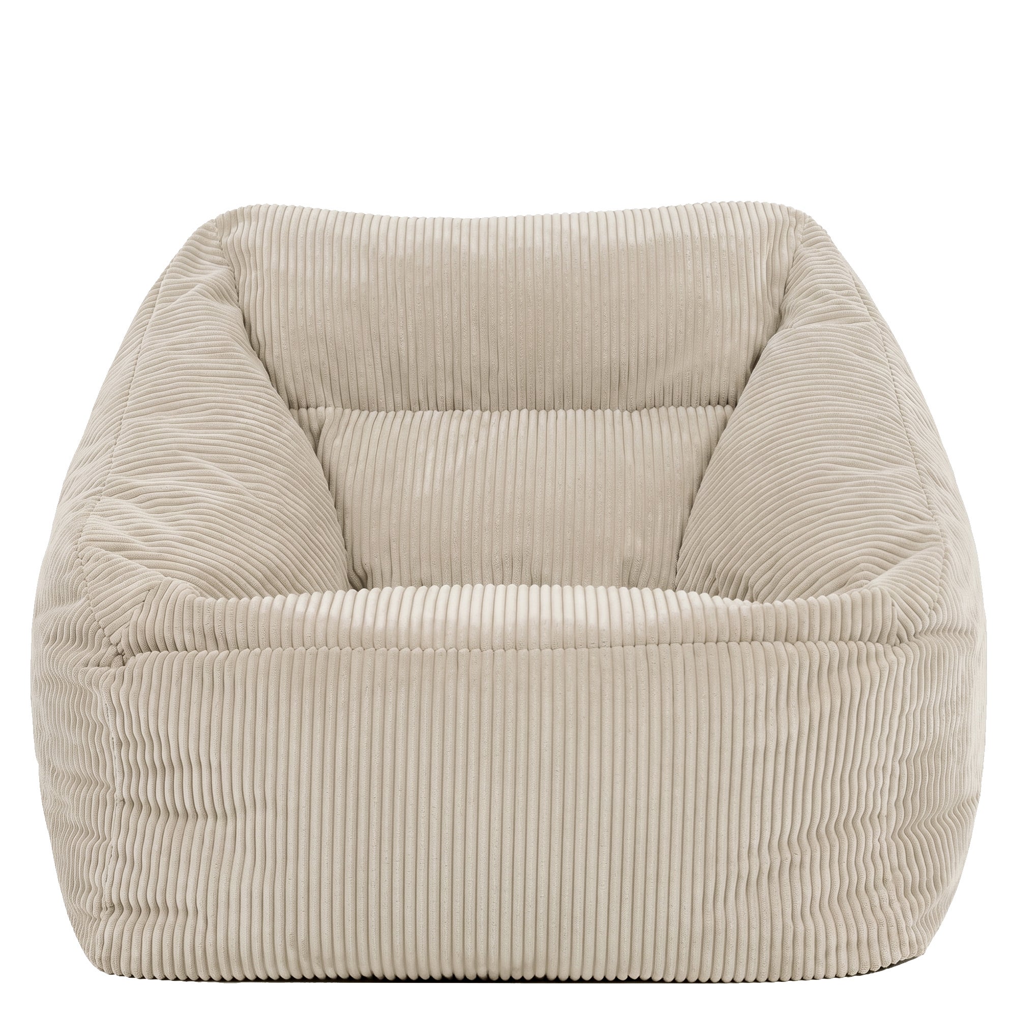 Pouf poltrona Icon in velluto a coste beige, soggiorno, camera da letto, 97x84cm Oeko-Tex® - 4