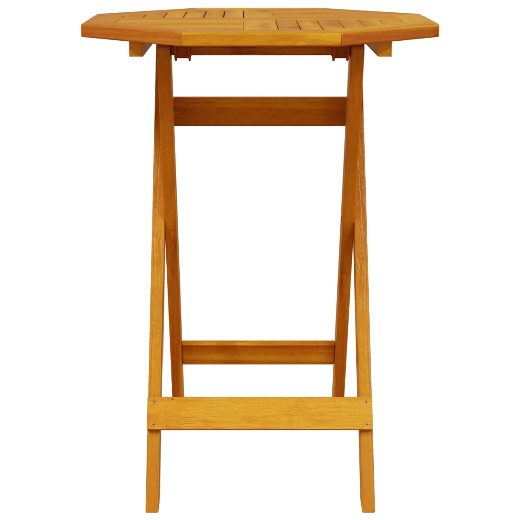 Table pliable de jardin Ø60x75 bois d'acacia massif - 4