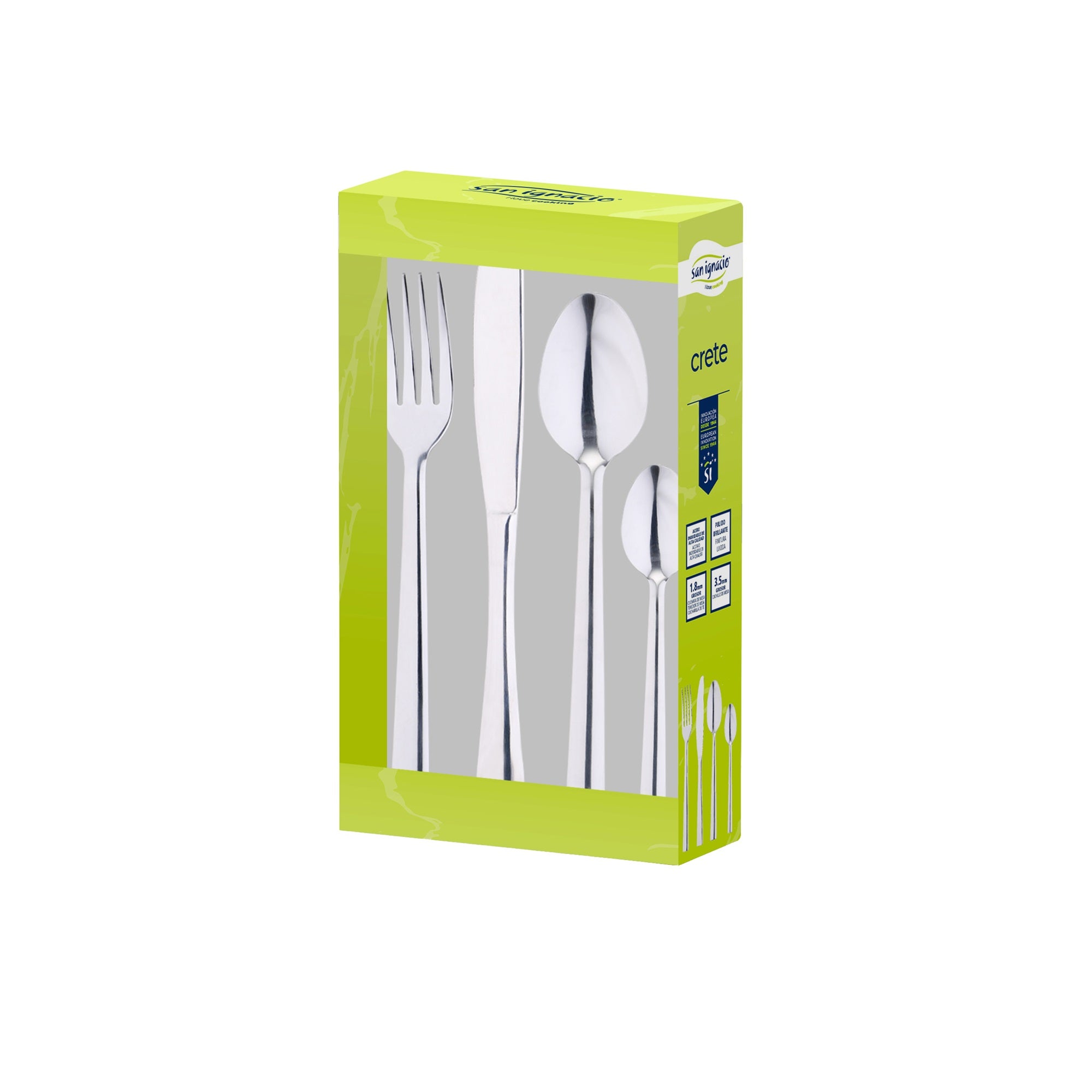 Set 24pcs de cubertería en acero inoxidable plateado - 8