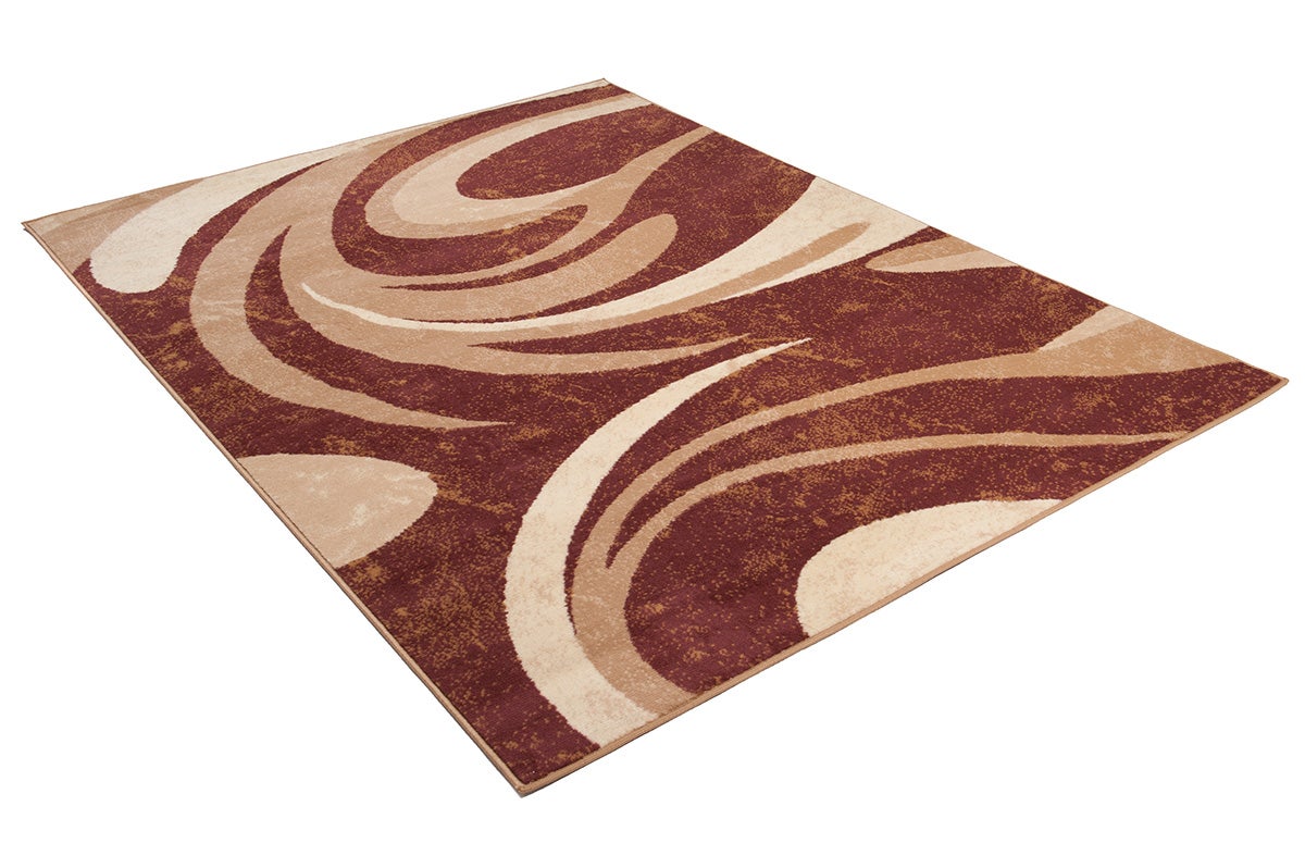 TAPISO® Tapis De Salon Chambre Moderne Fin Collection Dream | Couleur Marron Foncé Motif Abstraction Ondulée | Facile D'Entretien | Prix Economique - 7
