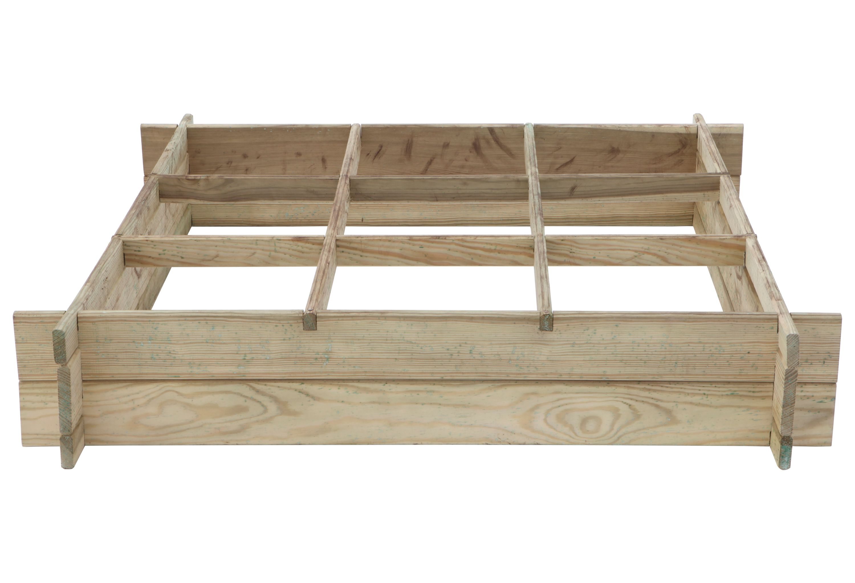 Podwyższona grządka drewniana 100x100x18 cm