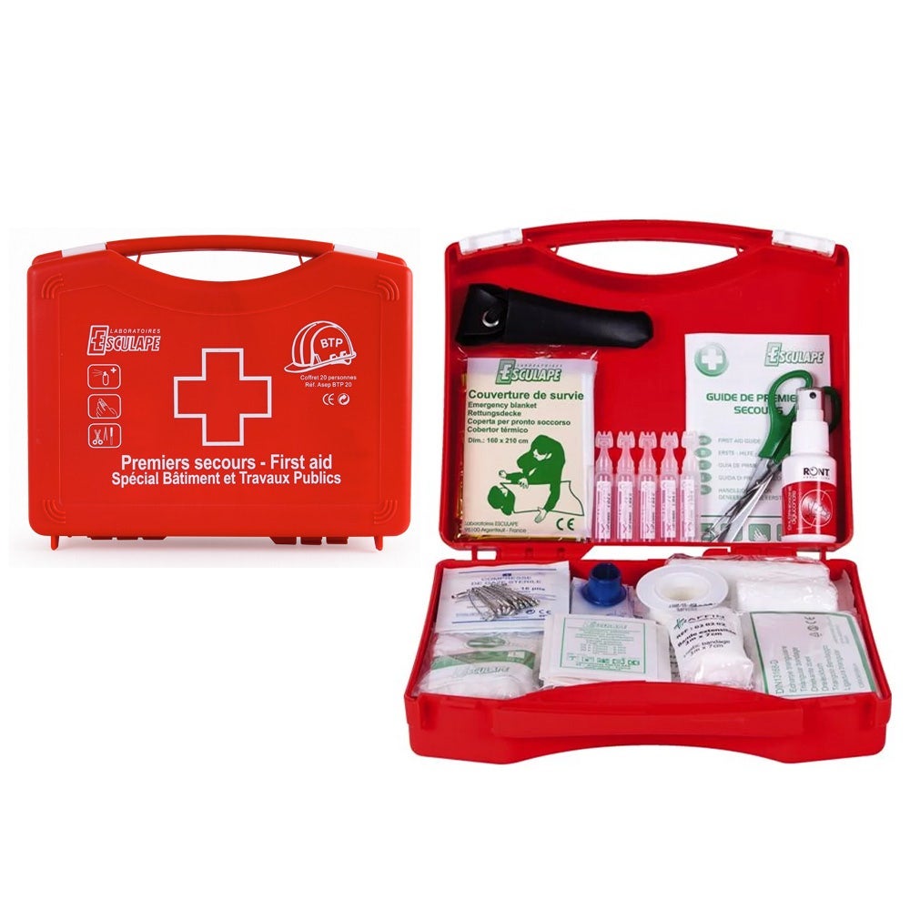 Esculape - Trousse de secours BTP - 5 à 10 personnes - 722 14 05 - 2