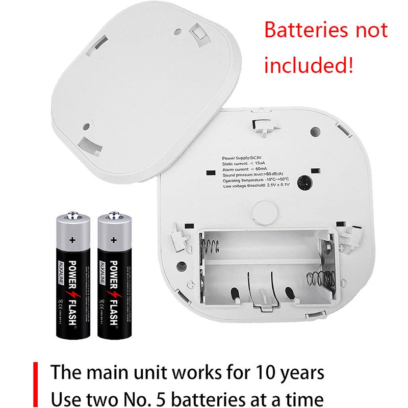 2pcs Alarme Incendie sans Fil pour Maison -Détecteur de Fumée 360° Intelligent, Alerte Anti-Feu pour Appartement/Bureau - Installation Rapide - 7