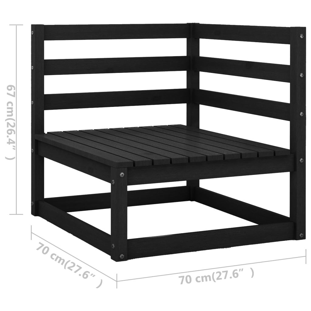 Maison Exclusive - Salon de jardin 3 pcs avec coussins Bois de pin massif - 8
