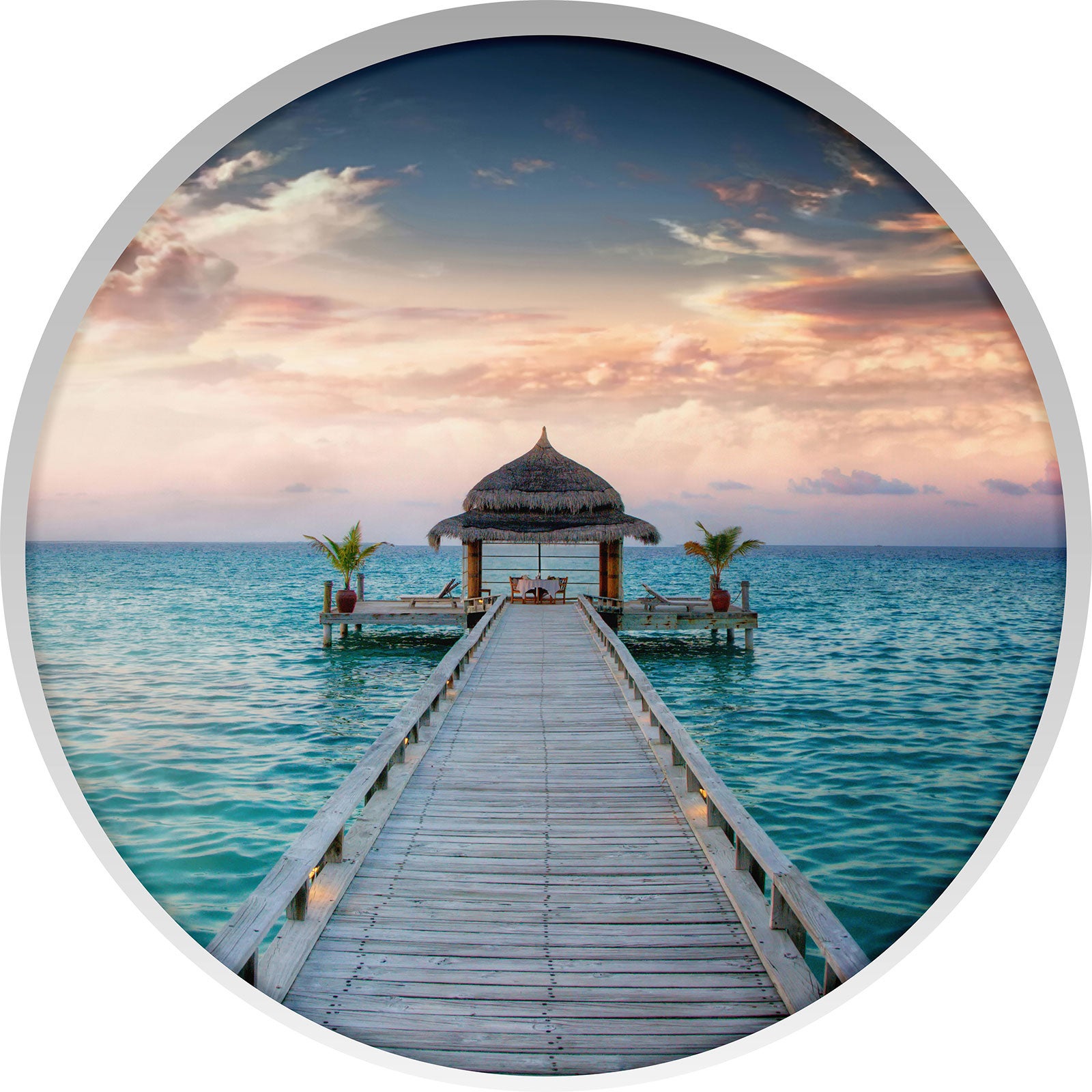 Stickers Trompe l'oeil Arche ronde - Ponton 3617681256472 - Diamètre 130 cm - 3
