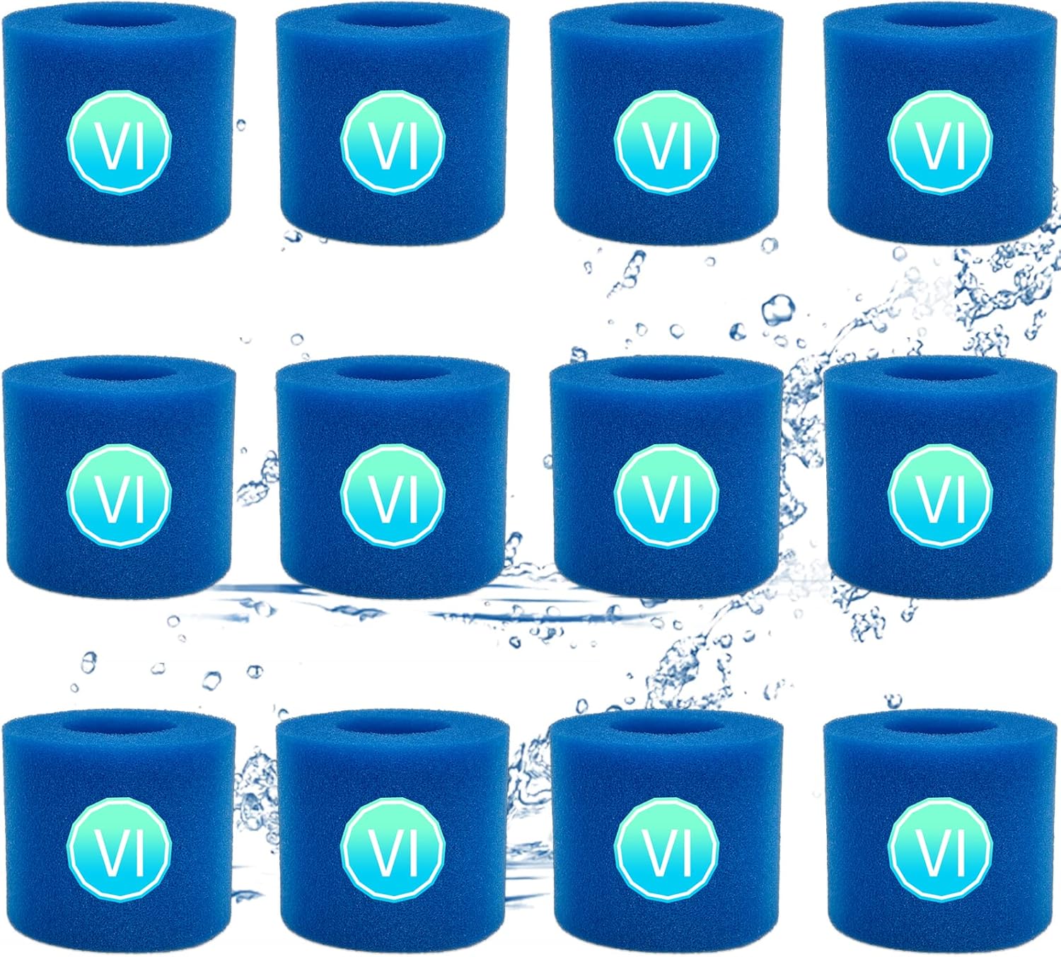 Wkład gąbkowy typu VI, filtr do spa i wanien z hydromasażem typu VI, do filtra wymiennego do spa Bestway, do SaluSpa 90352E