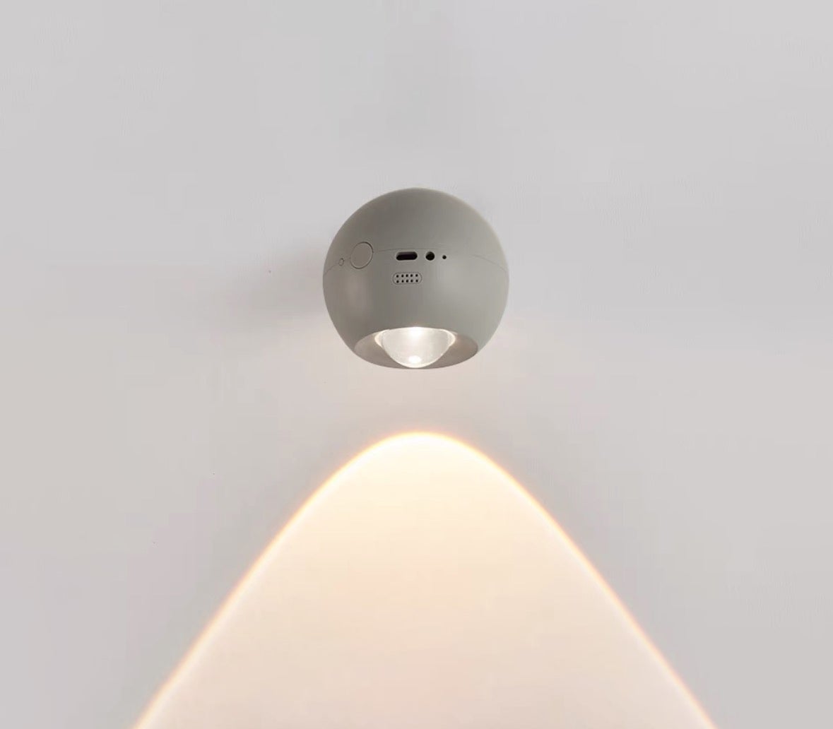 Nowoczesna przenośna lampa ścienna z uniwersalną regulacją, lampa magnetyczna bez wiercenia, przycisk włącz/wyłącz, szara