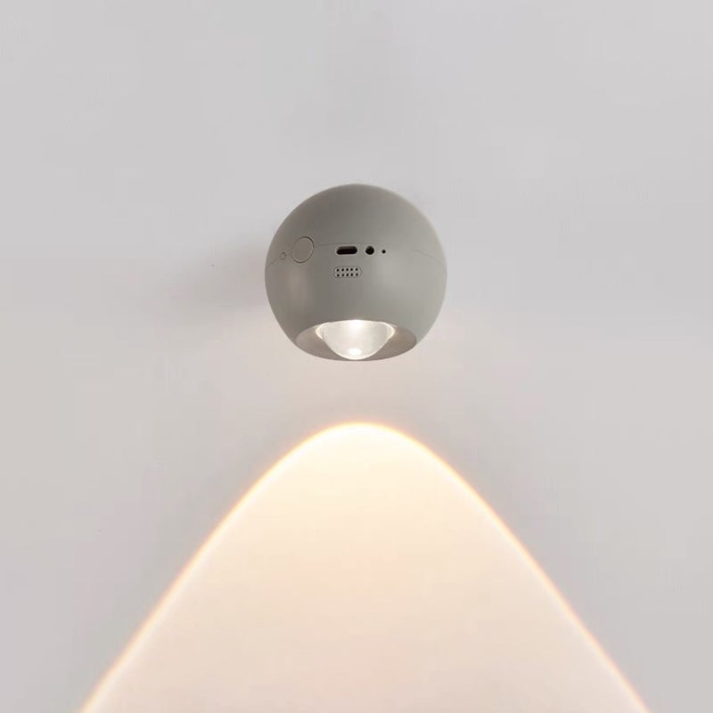 Nowoczesna przenośna lampa ścienna z uniwersalną regulacją, lampa magnetyczna bez wiercenia, przycisk włącz/wyłącz, szara