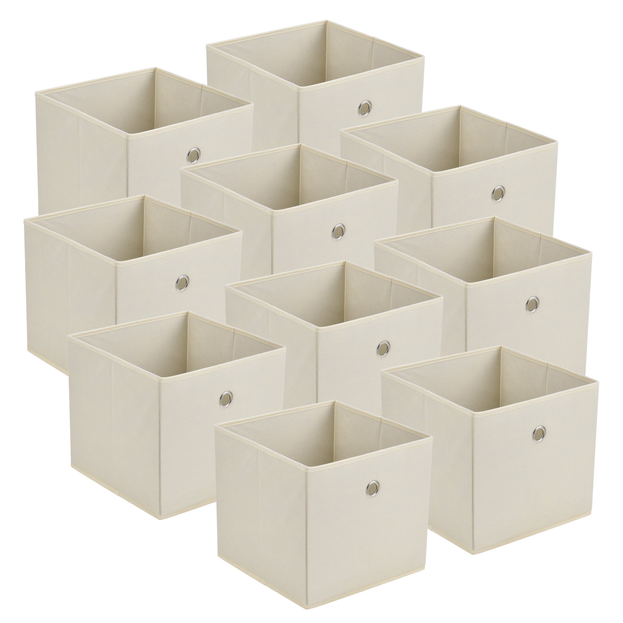 Amazon Cubotti Contenitori Cubo Pieghevole In Tessuto Boucl&eacute; Beige - H27 Cm | Maisons Du Monde Cubotto Per Contenitore