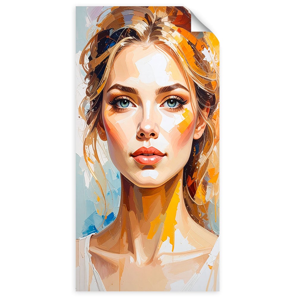 Plakaty samoprzylepne do salonu sypialni, Portret Kobiety Modelki 40x80