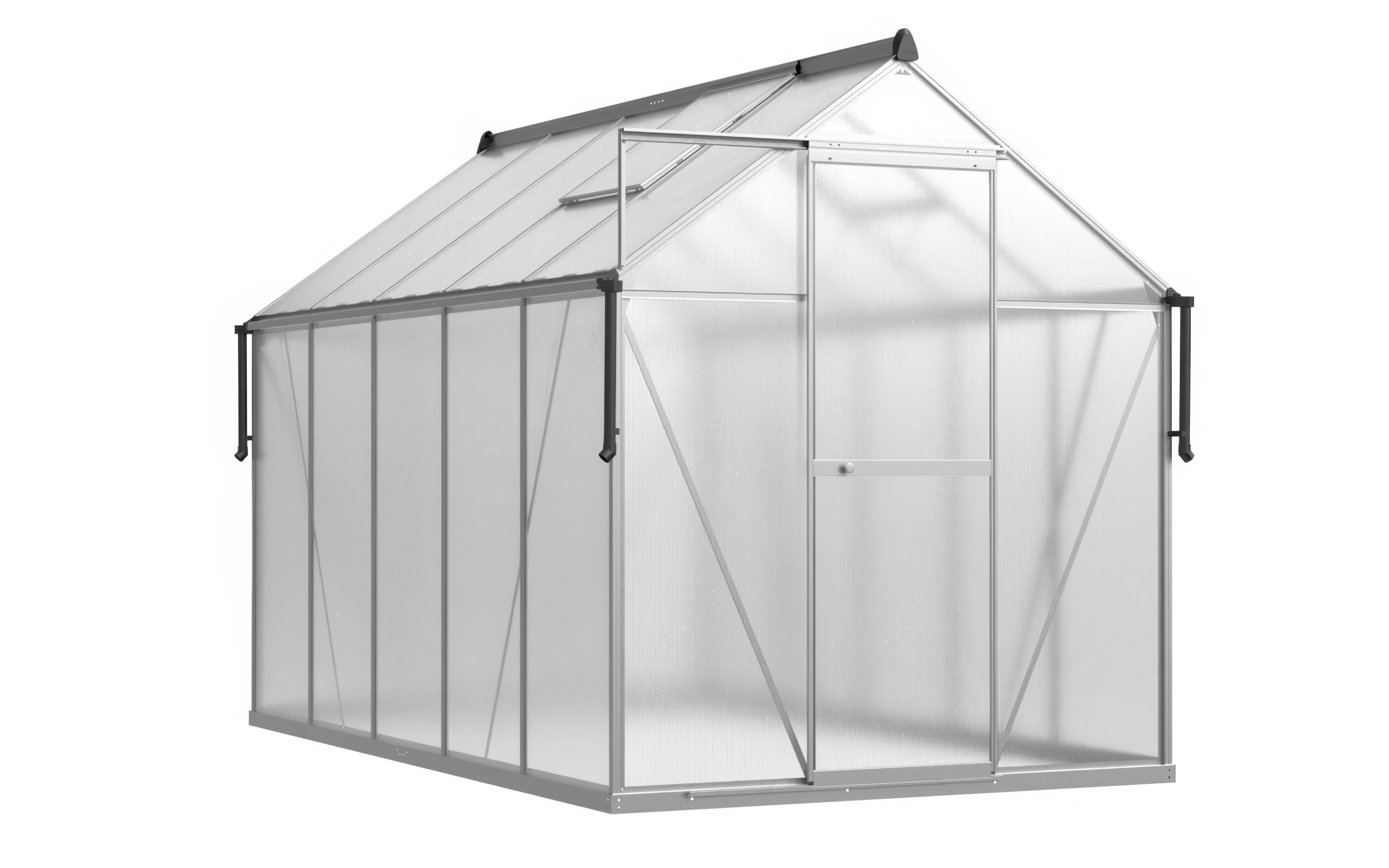 Szklarnia Cultivo z Poliwęglanu 303x183 Ogrodowa Slide-In solidna Srebrna 1 szt