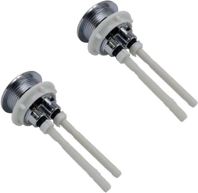 Juego de 2 botones de descarga de inodoro dobles de 5 mm, botones para tanque de inodoro, repuestos para botones de descarga de inodoro