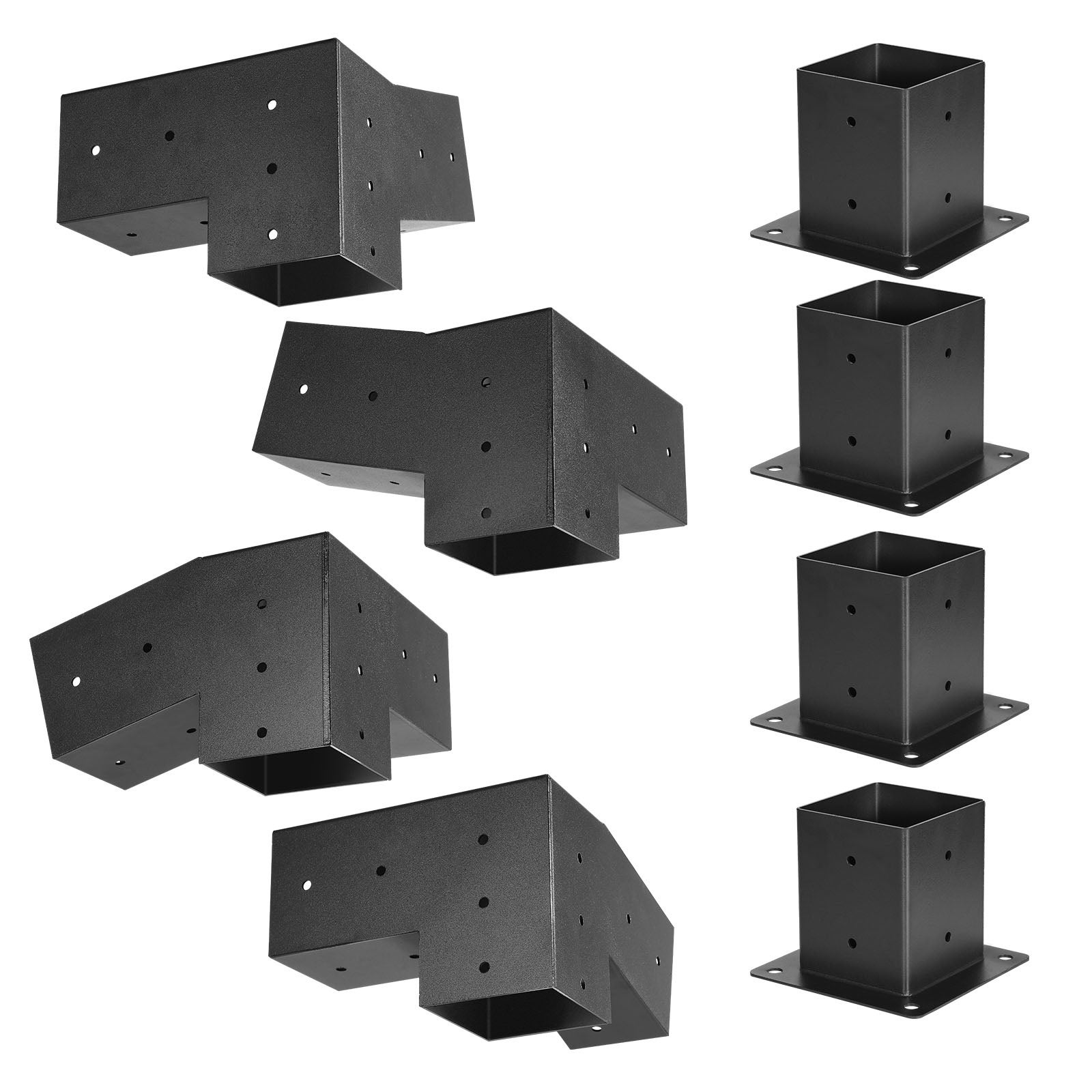 Kit Pergola 8 Pièces,VEVOR Support Incliné à 3 Voies 4x4