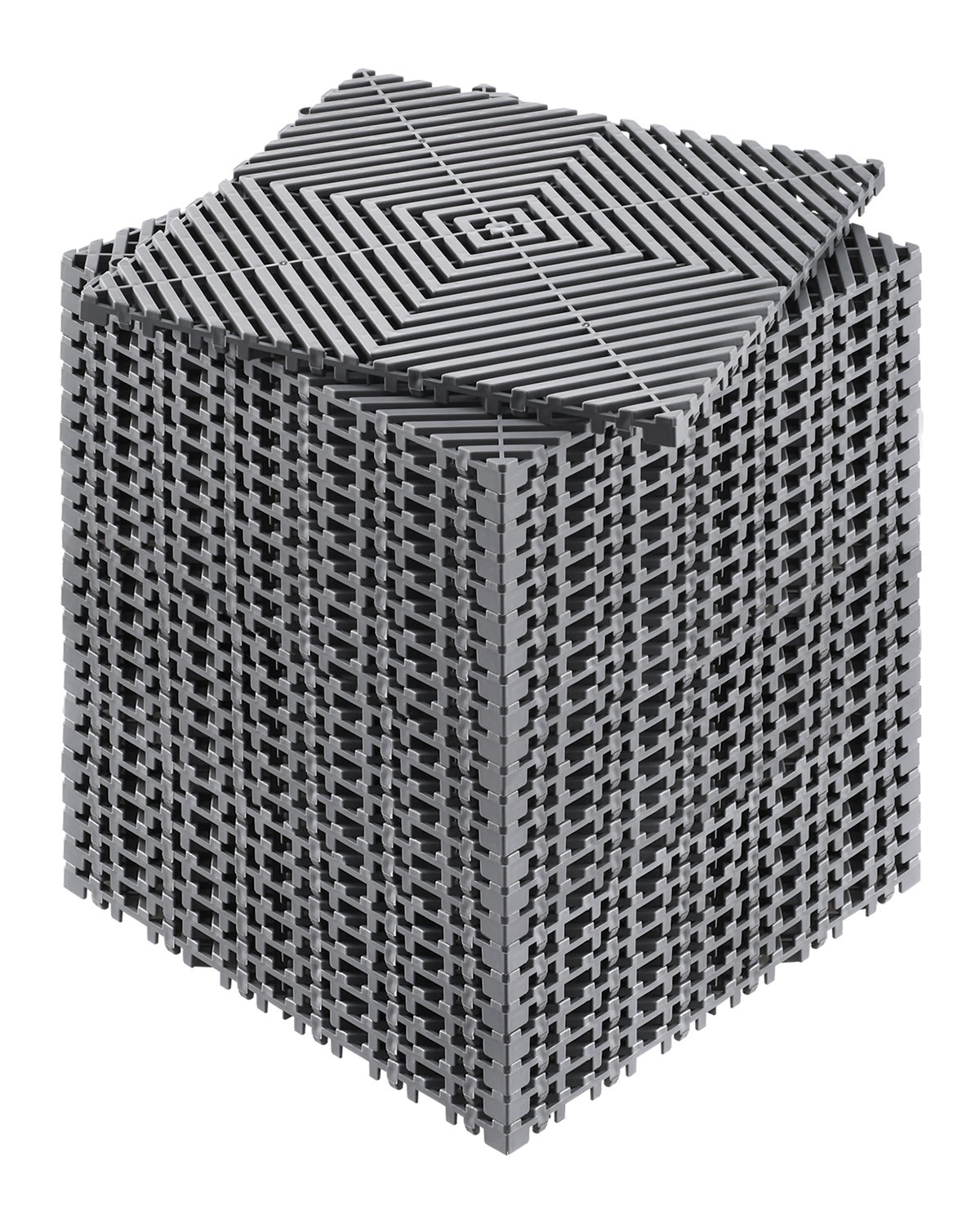 24 x mata drenażowa do garażu płytki podłogowe blokowane 31x31cm szara VEVOR