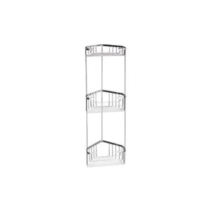 YYDesign Mensola Angolare Per Doccia 4 Ripiani – 32x24x80 Cm – Scaffale Portaoggetti In Plastica Per Bagno E Cucina – Bianco - 3