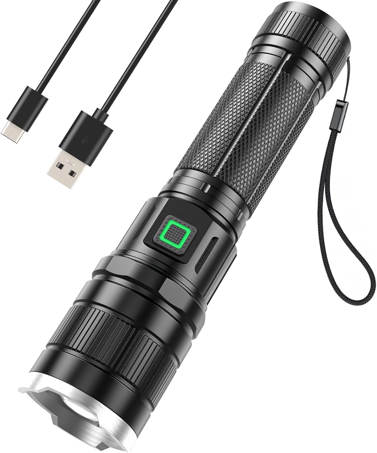 Debuns – Lampe torche LED 20000 lumens – Rechargeable 5000mAh – Étanchéité IP67 – 5 modes d'éclairage – Zoomable pour camping et urgences Debuns – Lampe torche LED 20000 lumens – Rechargeable 5000mAh – Étanchéité IP67 – 5 modes d'éclairage – Zoomable pour camping et urgences