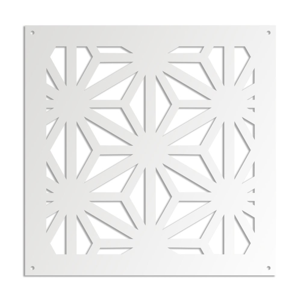 RADIANT - Panel perforowany z PVC - Osłona przeciwsłoneczna - Rozmiar 98x98 cm - Grubość 1 cm - Kolor BIAŁY