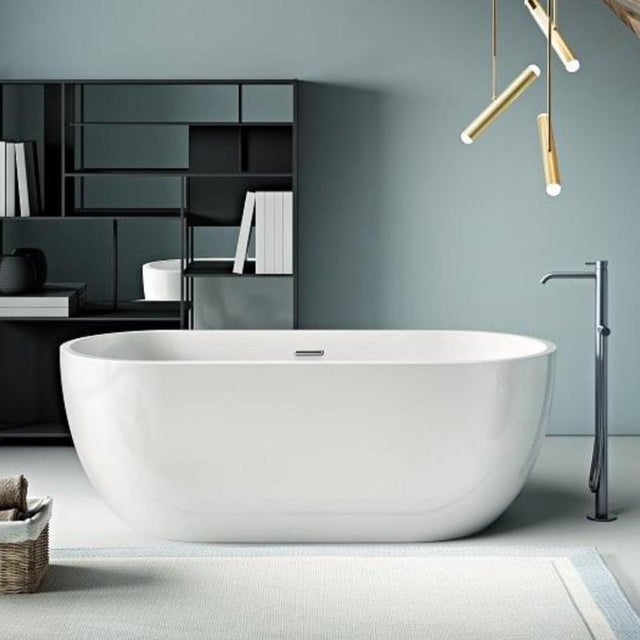 Baignoire îlot design ovale BOSTON blanche 156 cm