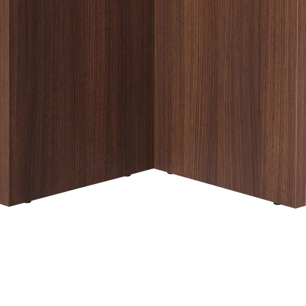 Sam - Table à manger 8 personnes ovale en bois - Bois foncé - 8