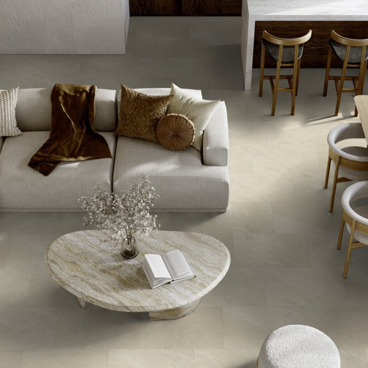 Dalle de sol PVC clipsable sous-couche intégrée effet pierre sandy stone GERFLOR Senso Premium Rigid Acoustic - 3