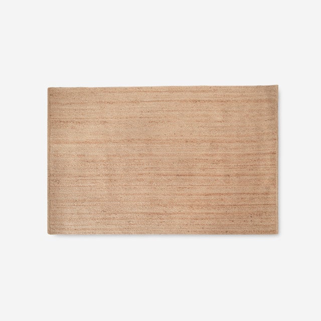Tapis rectangulaire en jute Méditerranée 160x230 cm | Tapis naturel artisanal pour salon et salle à manger