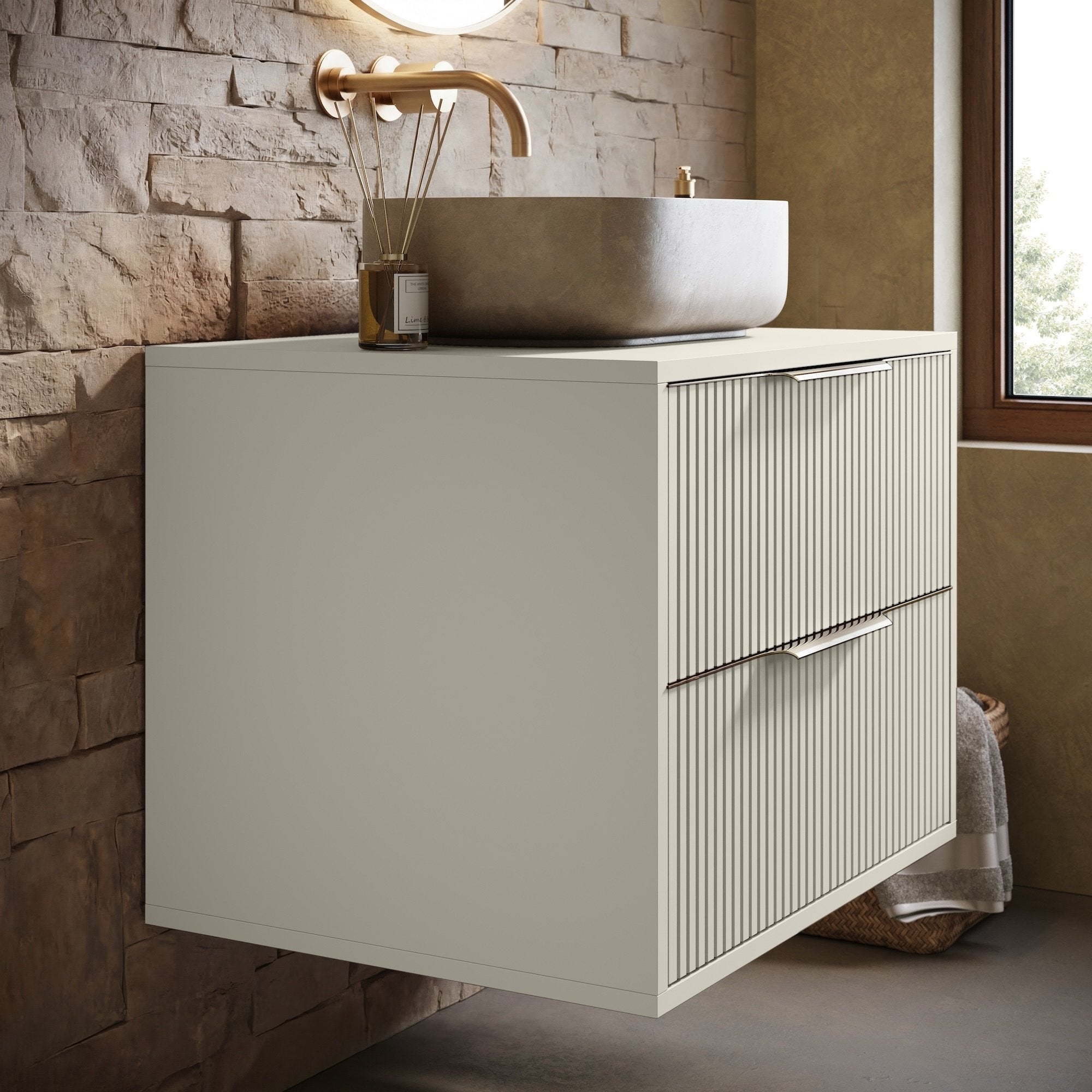Meuble vasque Rimini 60 cm - Cashmere - Meuble de salle de bain avec tiroirs - 3