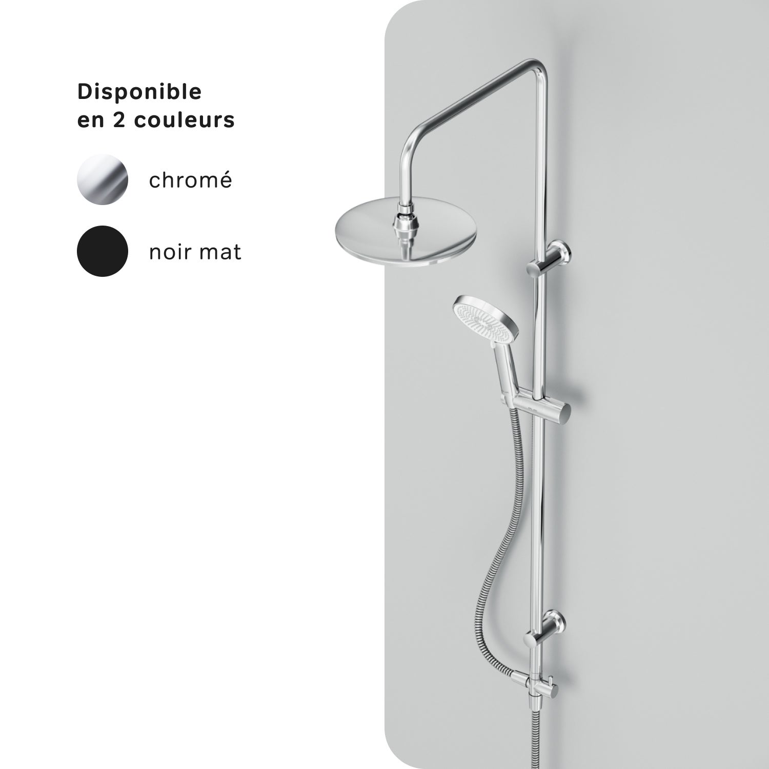 Colonne de douche et bain baignoire sans robinetterie Chrome Play F078Y000 AM.PM - 8