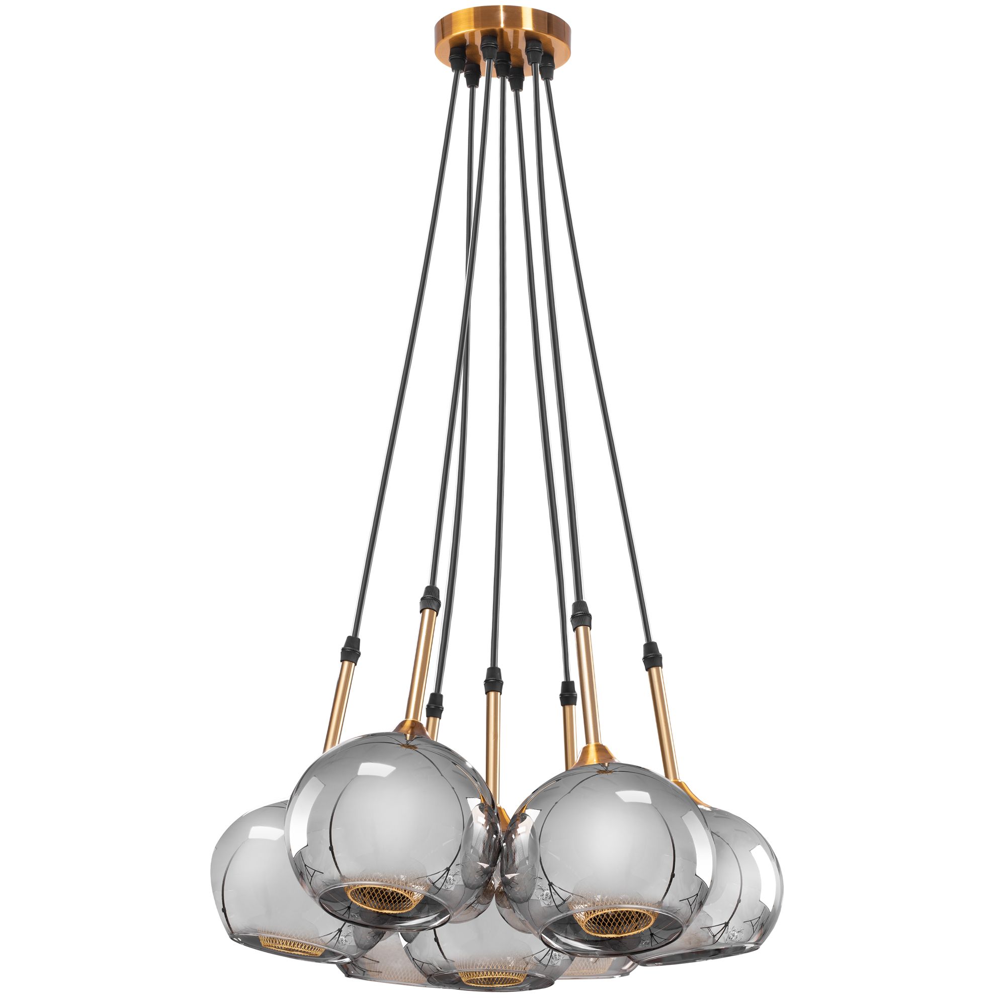 Lampa Sufitowa Wisząca Toolight App898-7Cp Czarny